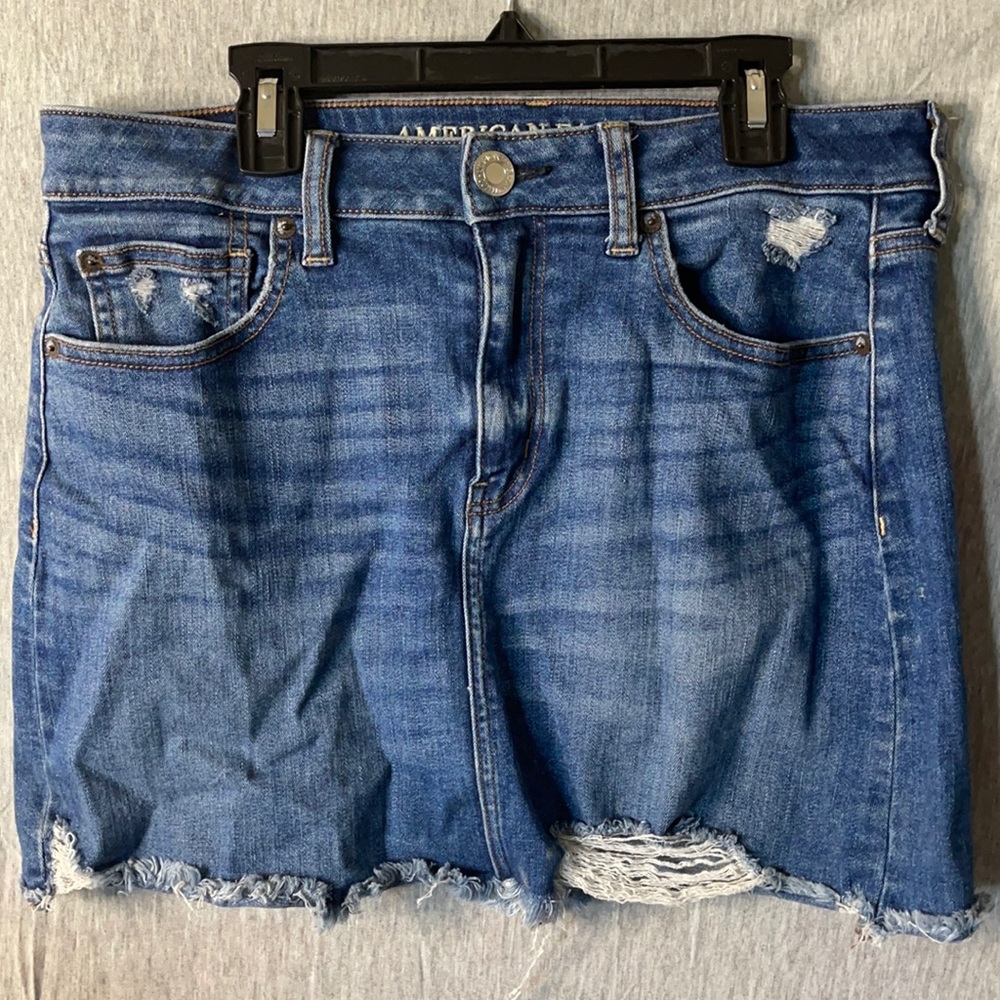 American Eagle Ripped Jean Skirt